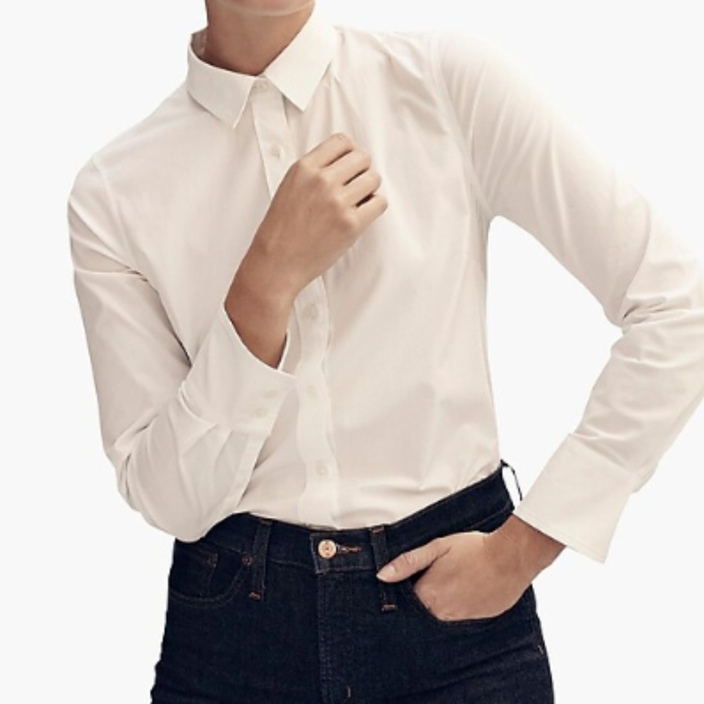 J.Crew White Button-Down